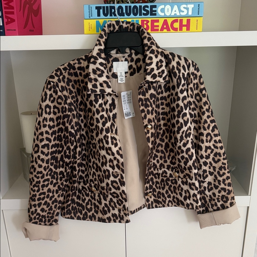 H&M Leopard Print Jacket - Brown and Black